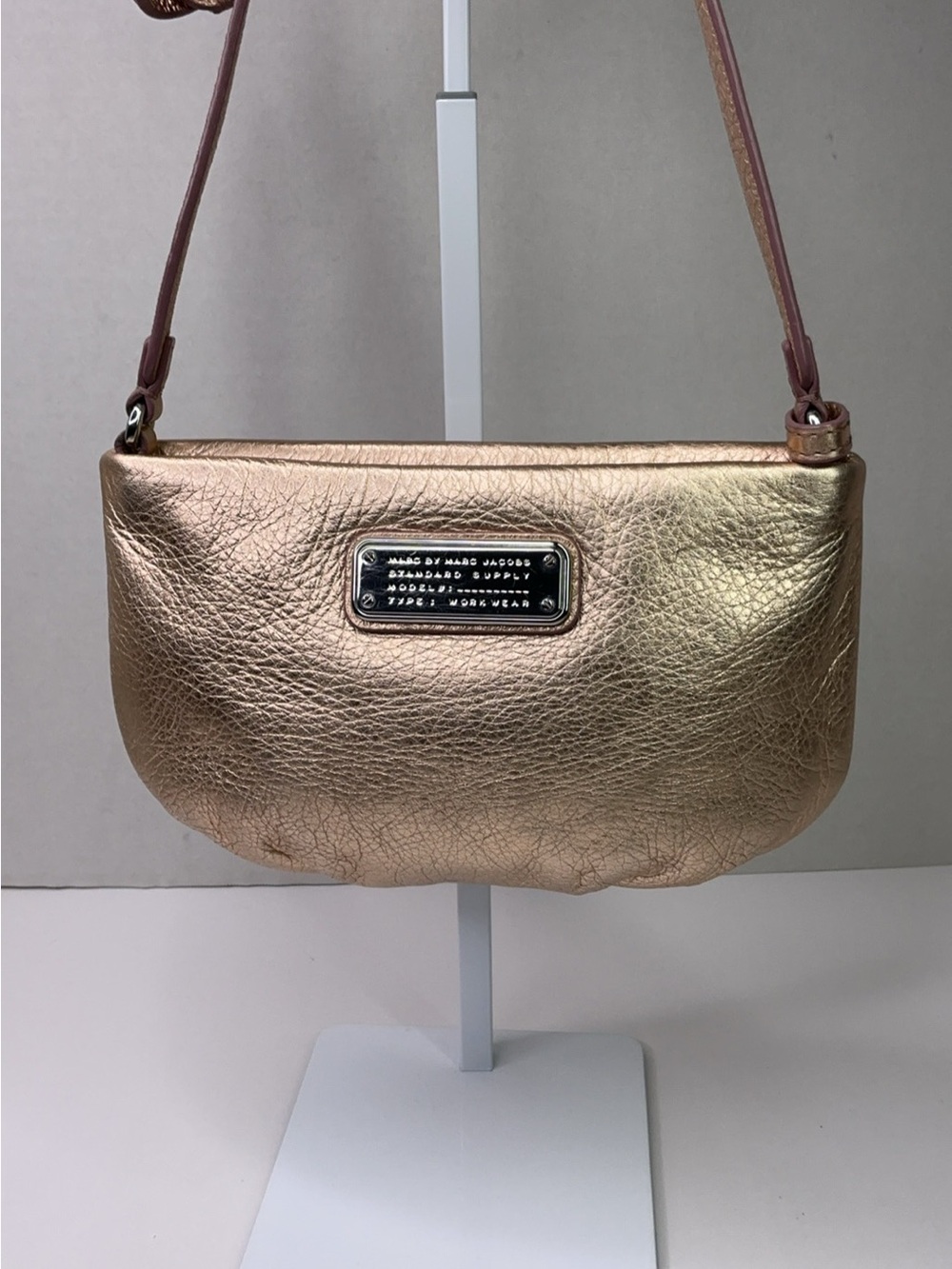 Marc by Marc Jacobs metallic gold leather crossbody bag